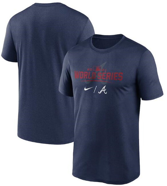 Men's Atlanta Braves 2021 Navy World Series Collection Dugout T-Shirt